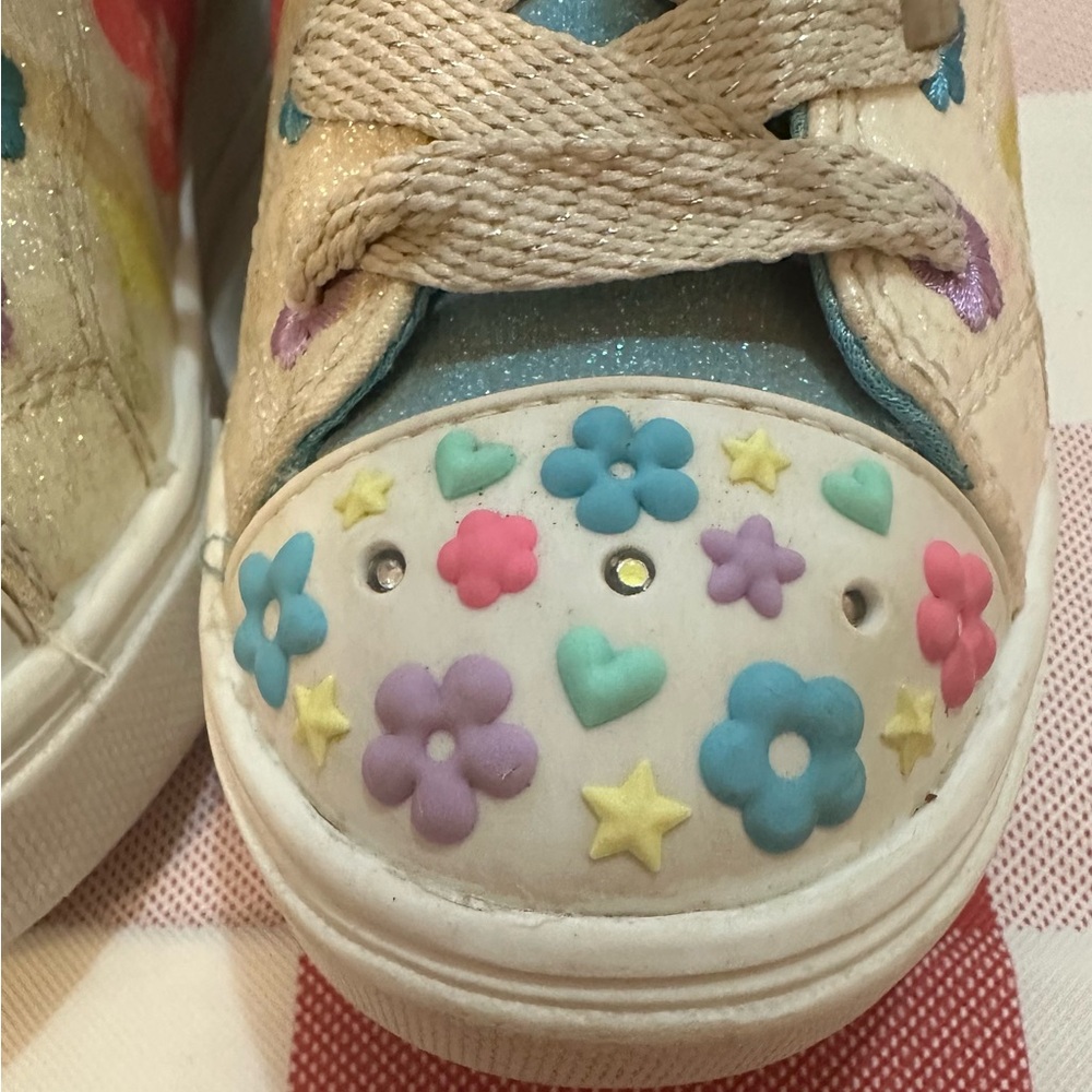 Girls Sketchers Twinkle Toes High Top Sneakers - Size 11 (Toddler) - Picture 2 of 9
